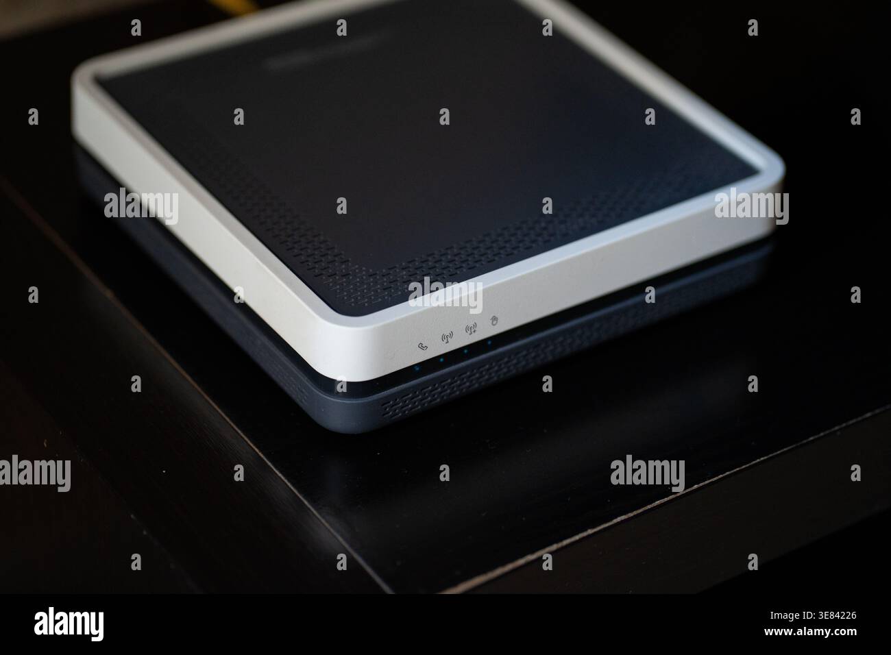 Wireless internet router providing network connectivity and broadband access Stock Photo