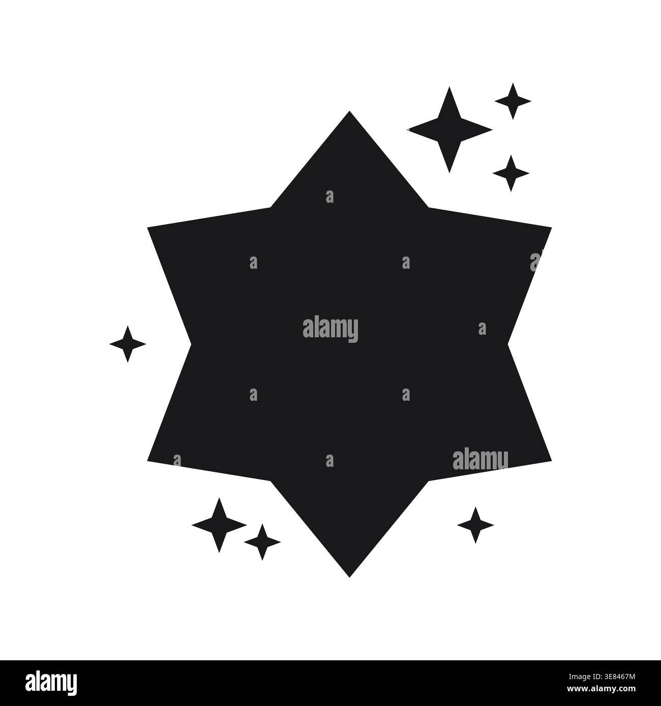 Geometric sparkle star icon vector design element. Stock Vector