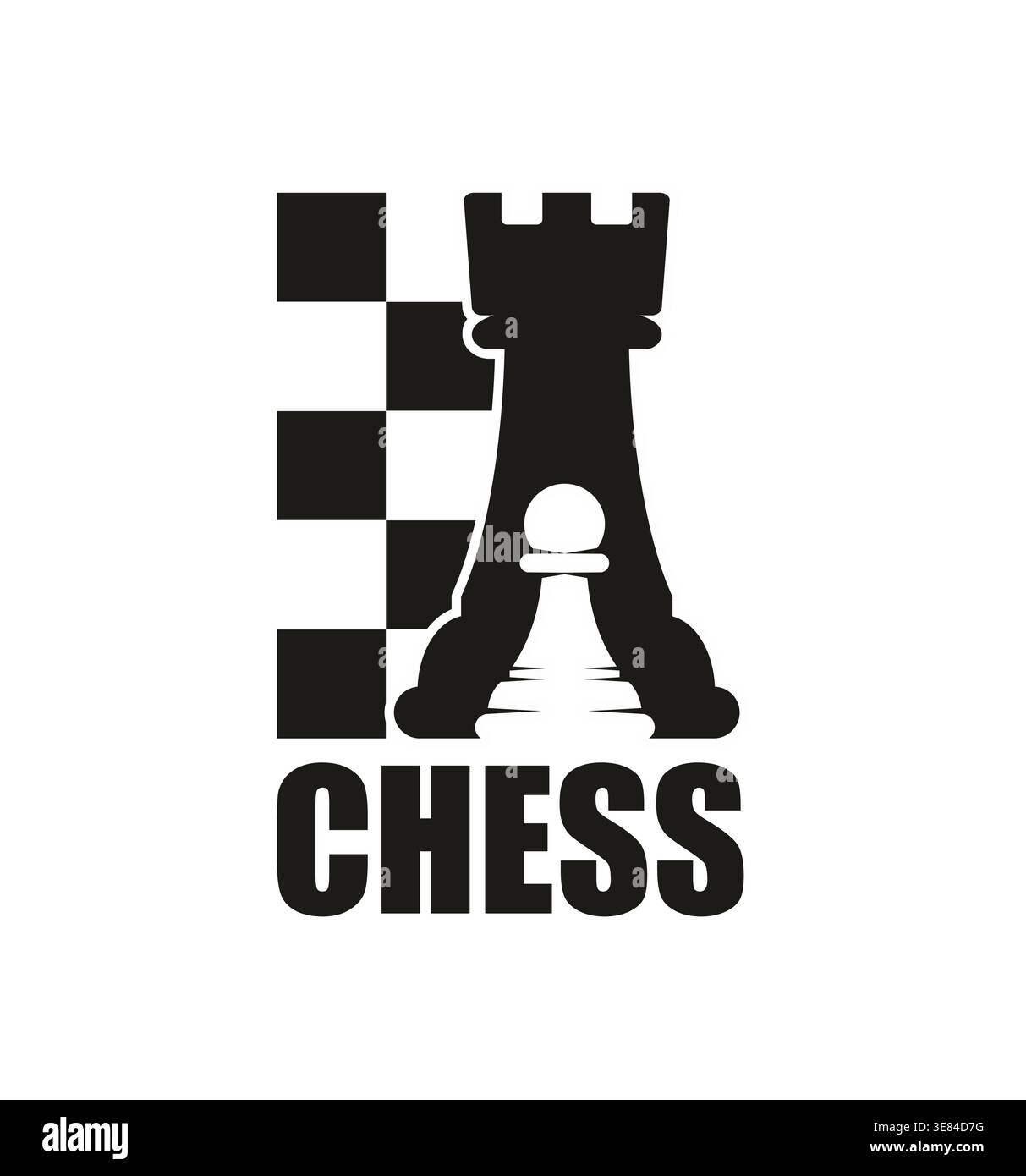 Chess board game strategy championship icon Stock Vector