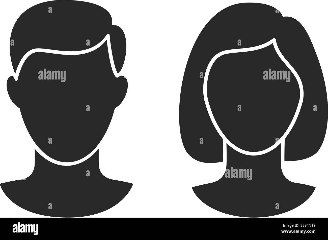 Male And Female Silhouette Head