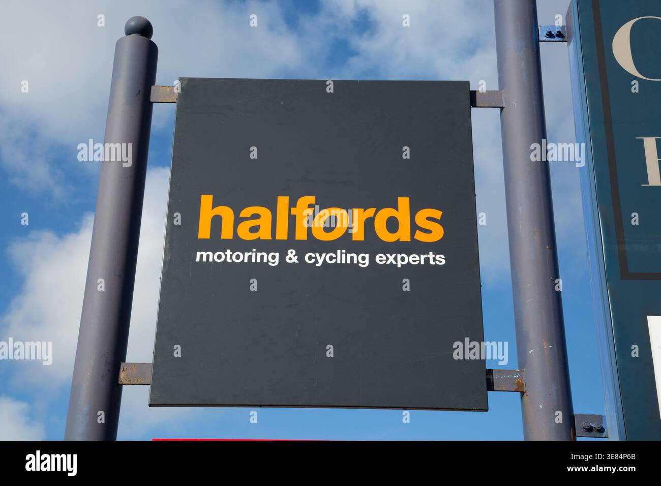 Halfords signage Stock Photo