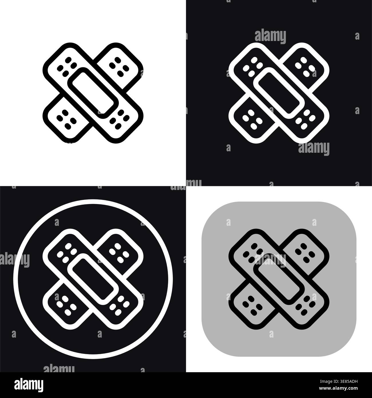 Wound plaster icon symbol - First aid Wound plaster vector illustration ...
