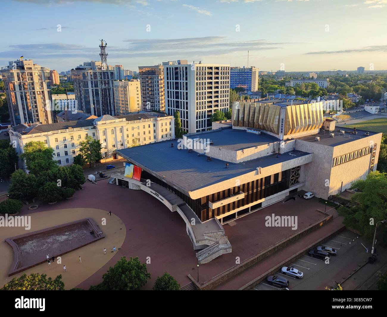 A large fundamental building from the Soviet period. A large wide ...