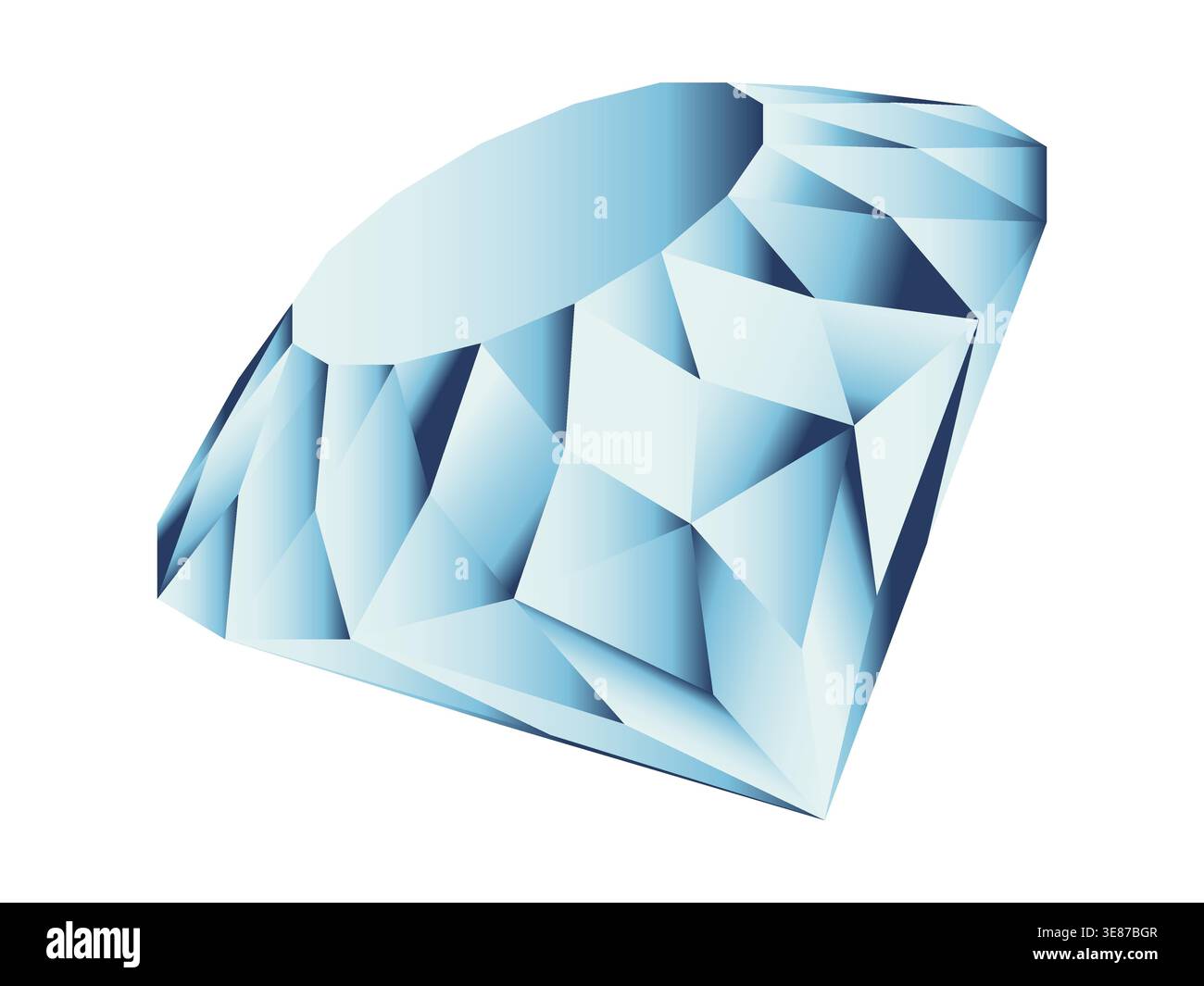 Elegant gemstone, gradient diamond. Stock Vector