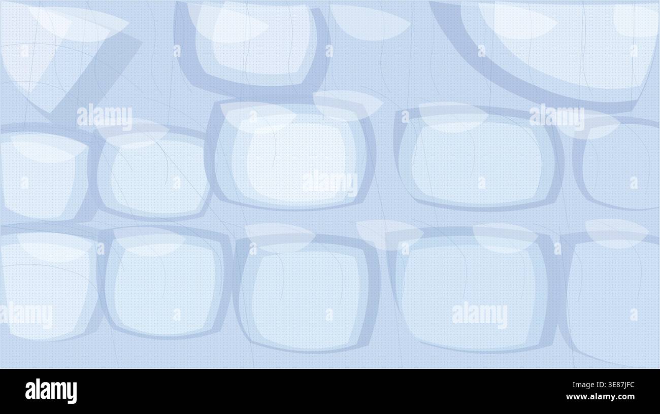 Abstract light blue background with rounded squares and grid pattern, perfect for digital design projects Stock Vector