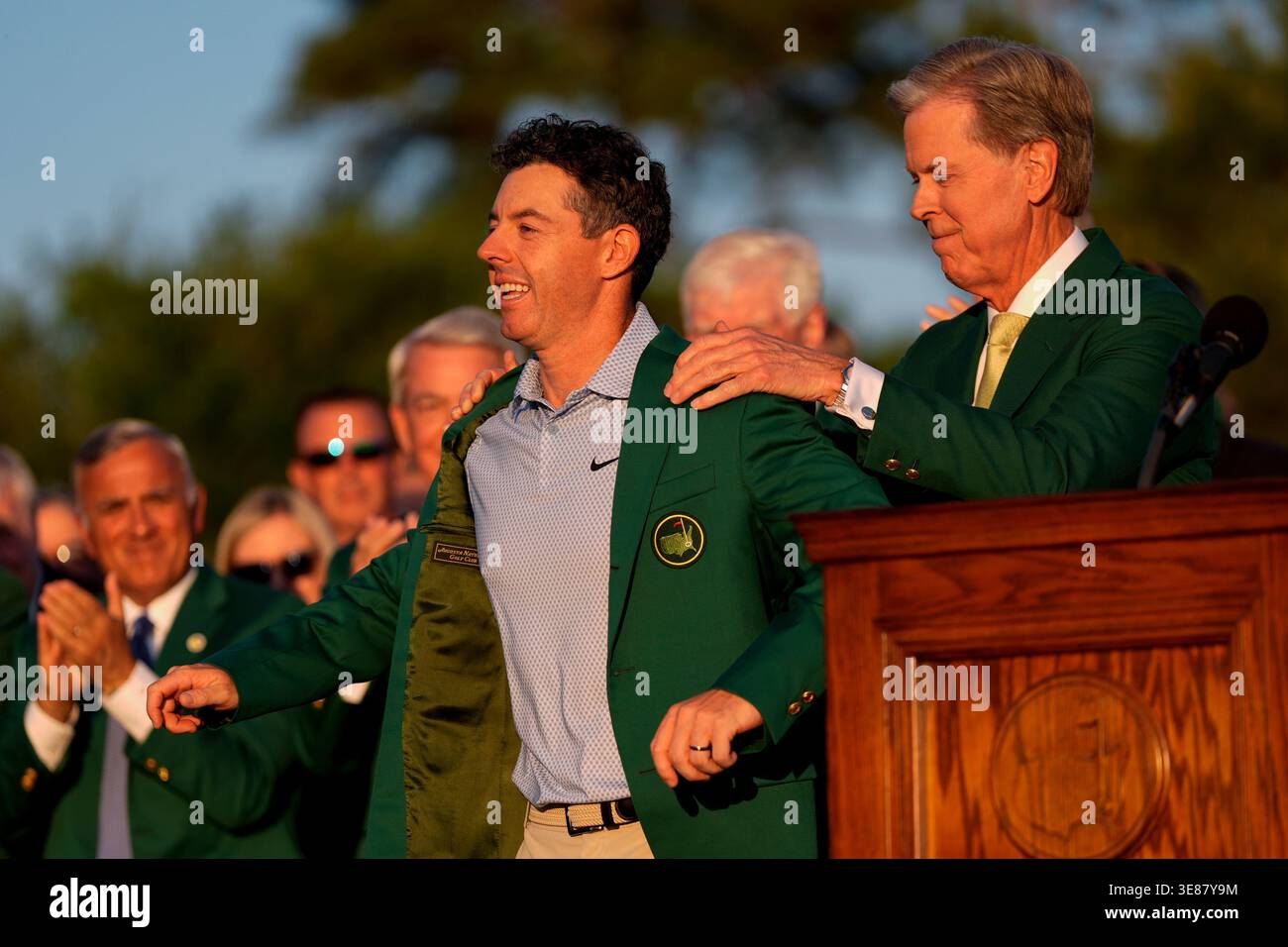 Augusta National Golf Club chairman Fred Ridley puts the green Jacket ...