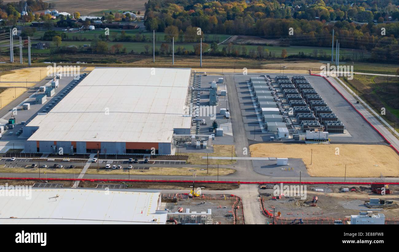 Large scale AI data center and server farm campus operating in rural ...