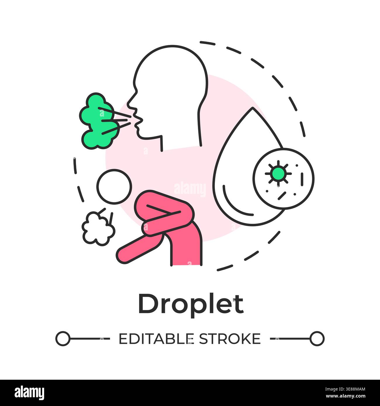 Droplet multi color concept icon Stock Vector