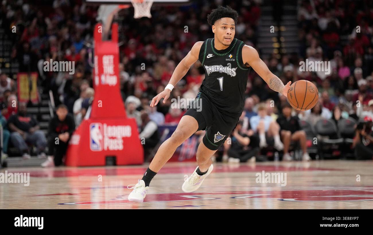 Terrence Rafferty Minnesota Minnesota Timberwolves guard Terrence Shannon Jr. (1) controls the ball ...