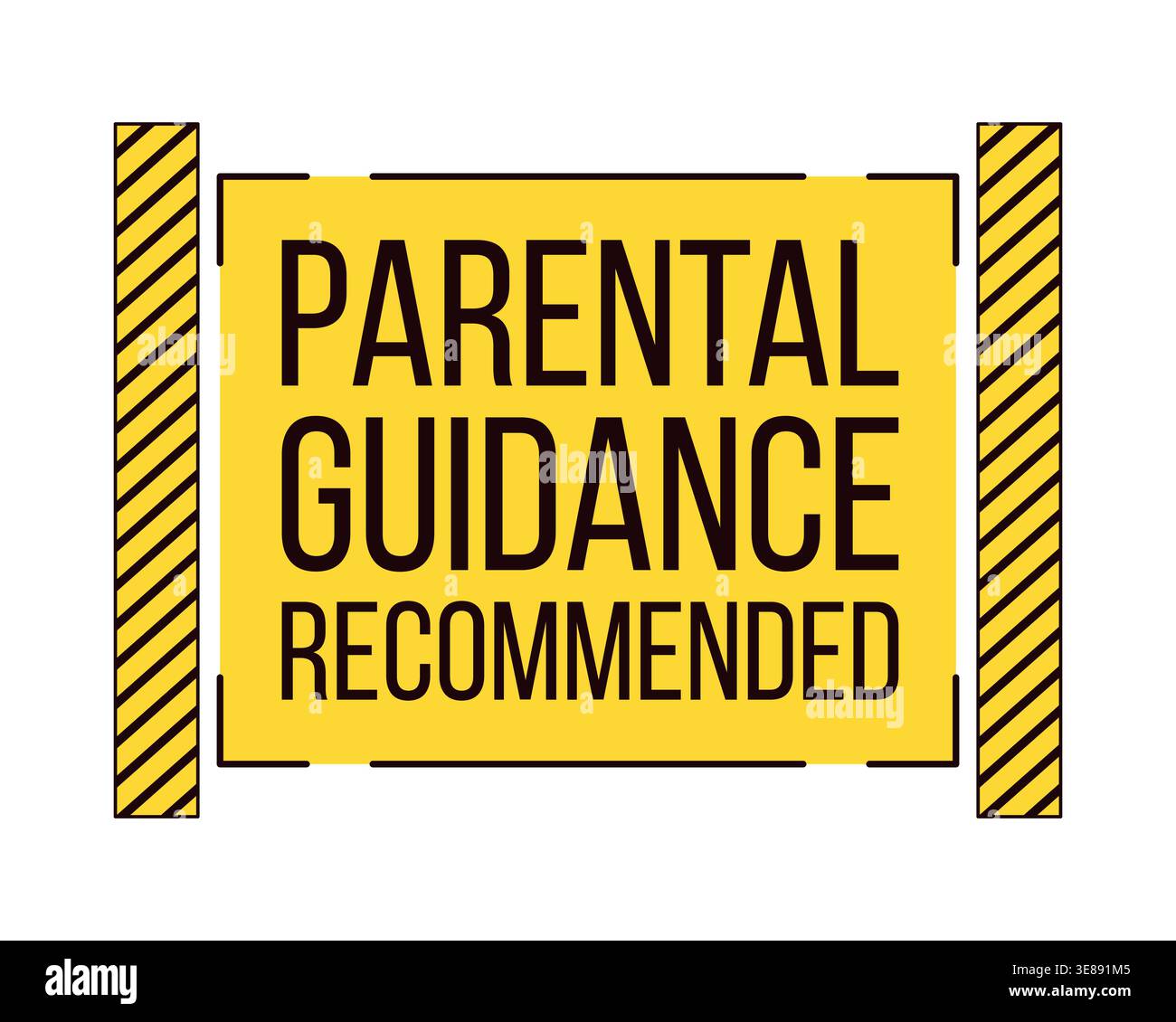 Parental guidance recommended label overlay Stock Vector