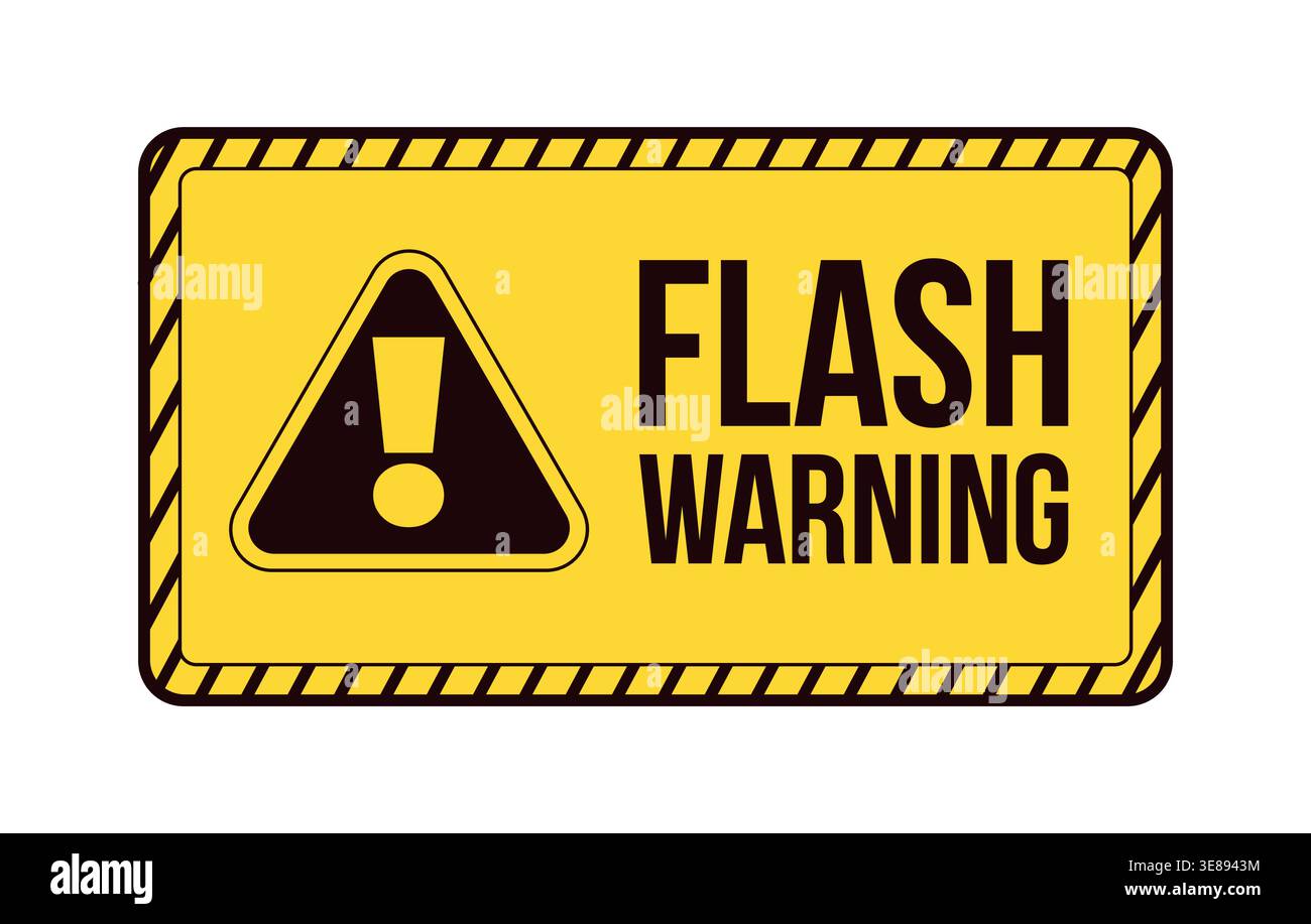 Flash warning label overlay Stock Vector