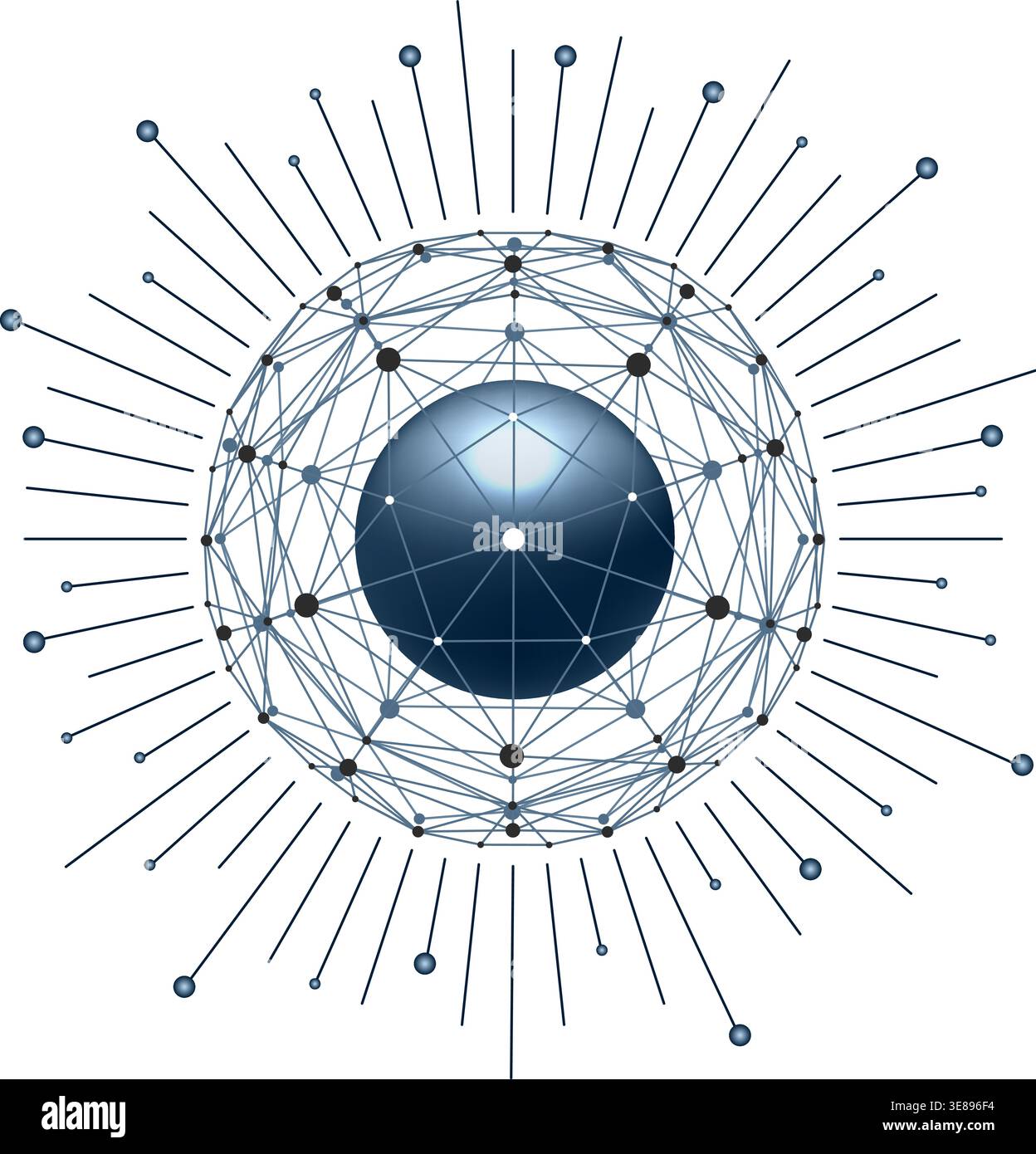 Cyber eye global network technology Stock Vector