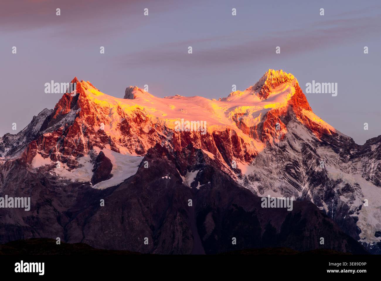 Sunrise over the andes mountain range hi-res stock photography and