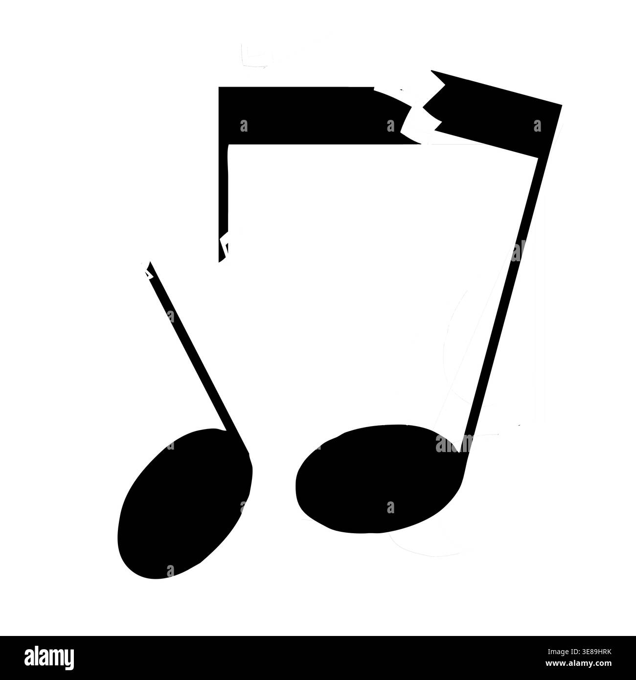Digital composite. Broken notes, Concept dissonance, out of tune, noise ...