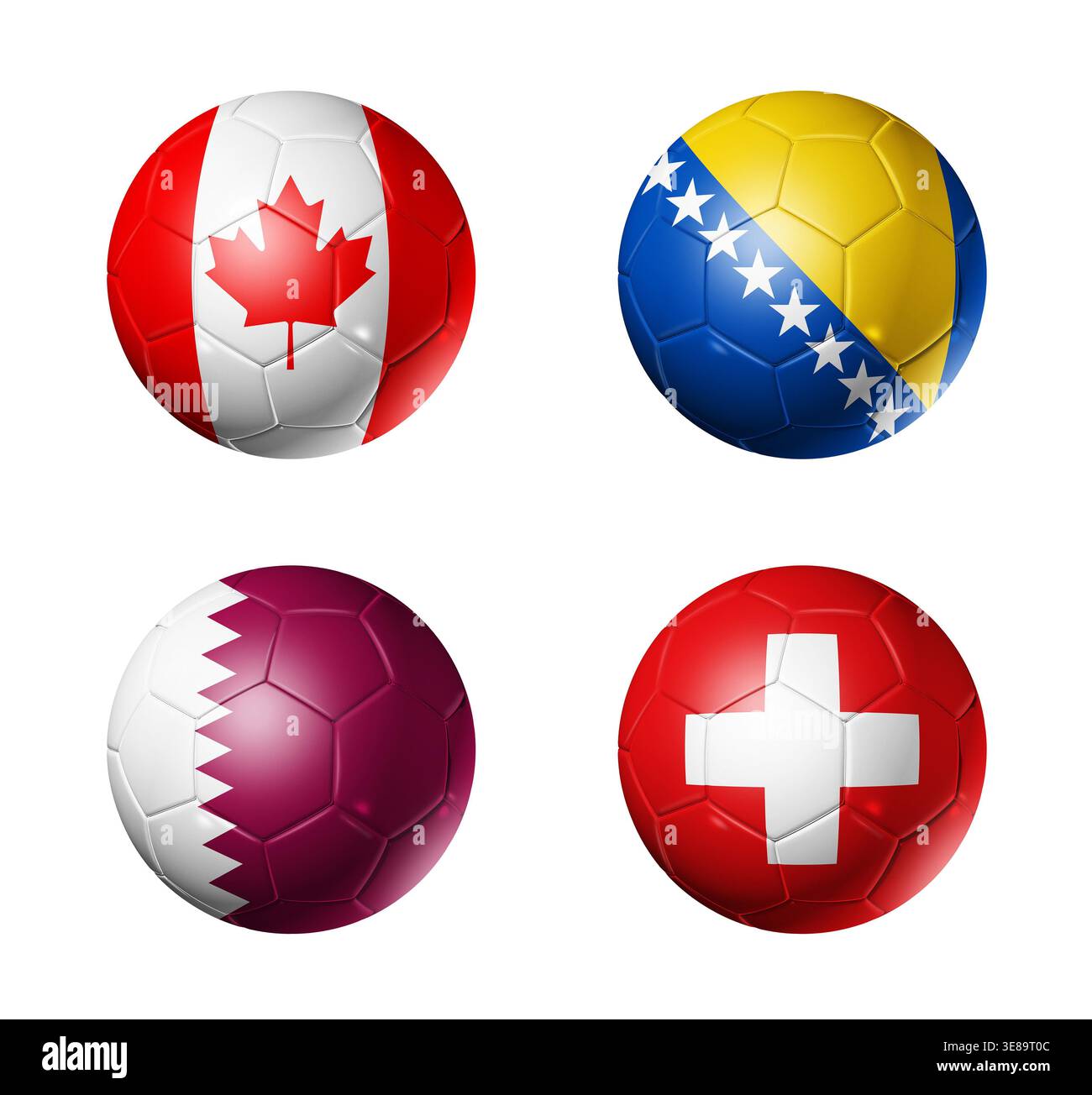 Soccer ball canada flag isolated hi-res stock photography and