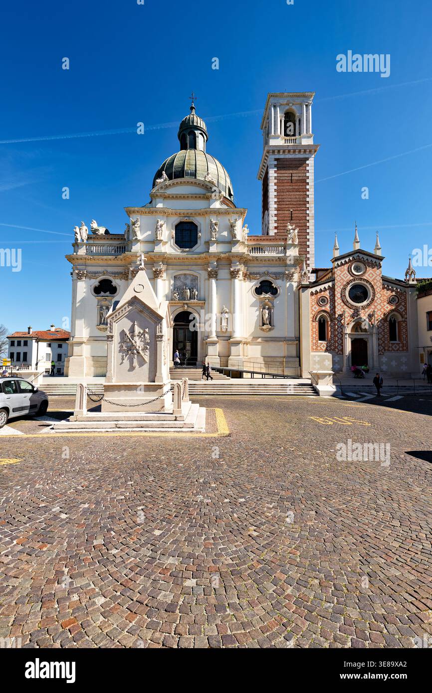 Visitors explore the Church of St. Mary of Mount Berico in Vicenza, a ...