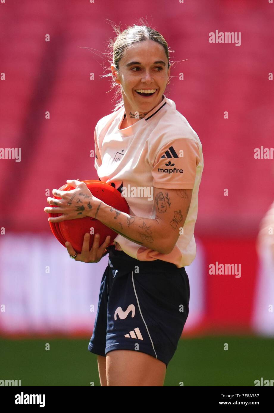 Spain's Mapi Leon during a training session at Wembley Stadium, London ...