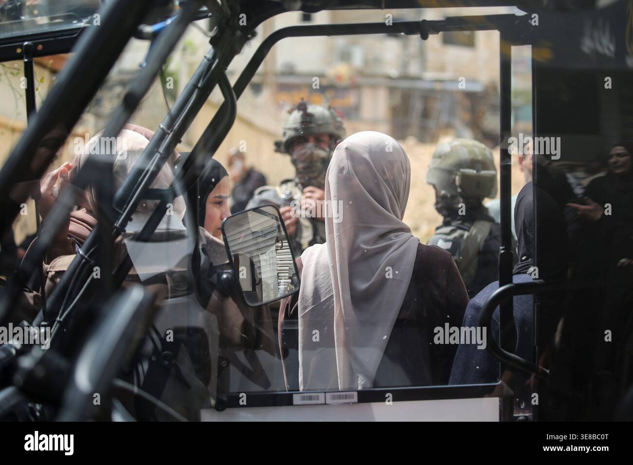 Jenin Checkpoint Palestinian families wait at an Israeli army checkpoint at the entrance ...