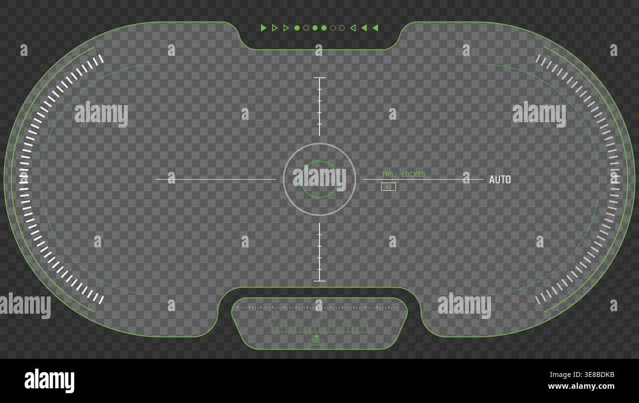 Futuristic binoculars sci-fi overlay view Stock Vector