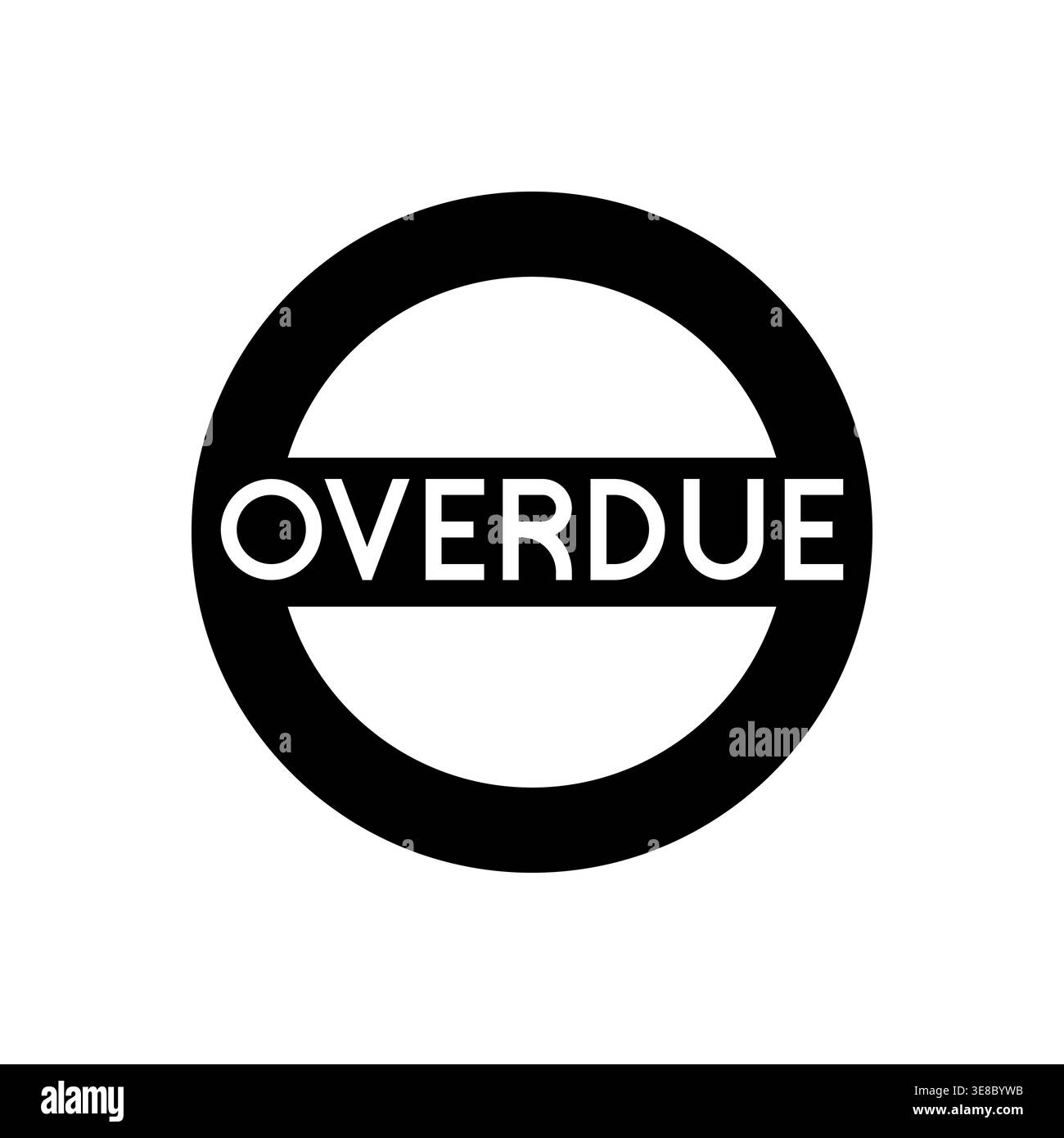 Overdue Circle Stamp Text Icon Vector Illustration Stock Vector Image ...