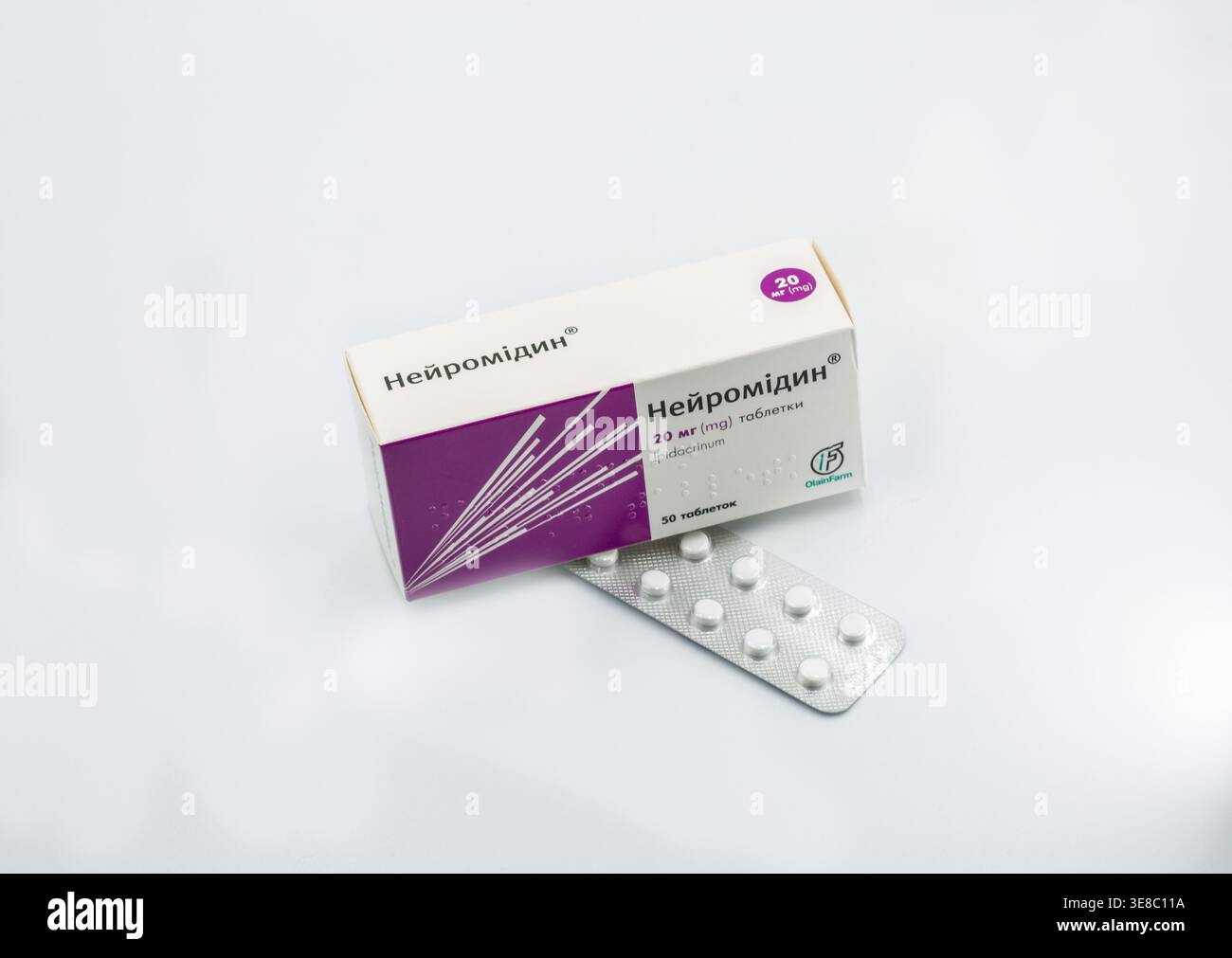 Kyiv, Ukraine - March 2, 2026: Neuromidin ipidakrine tablets ...