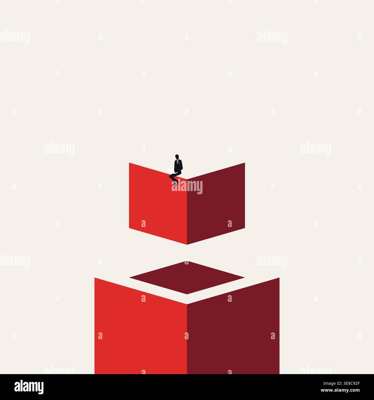 Business project completion vector concept illustration showing ...