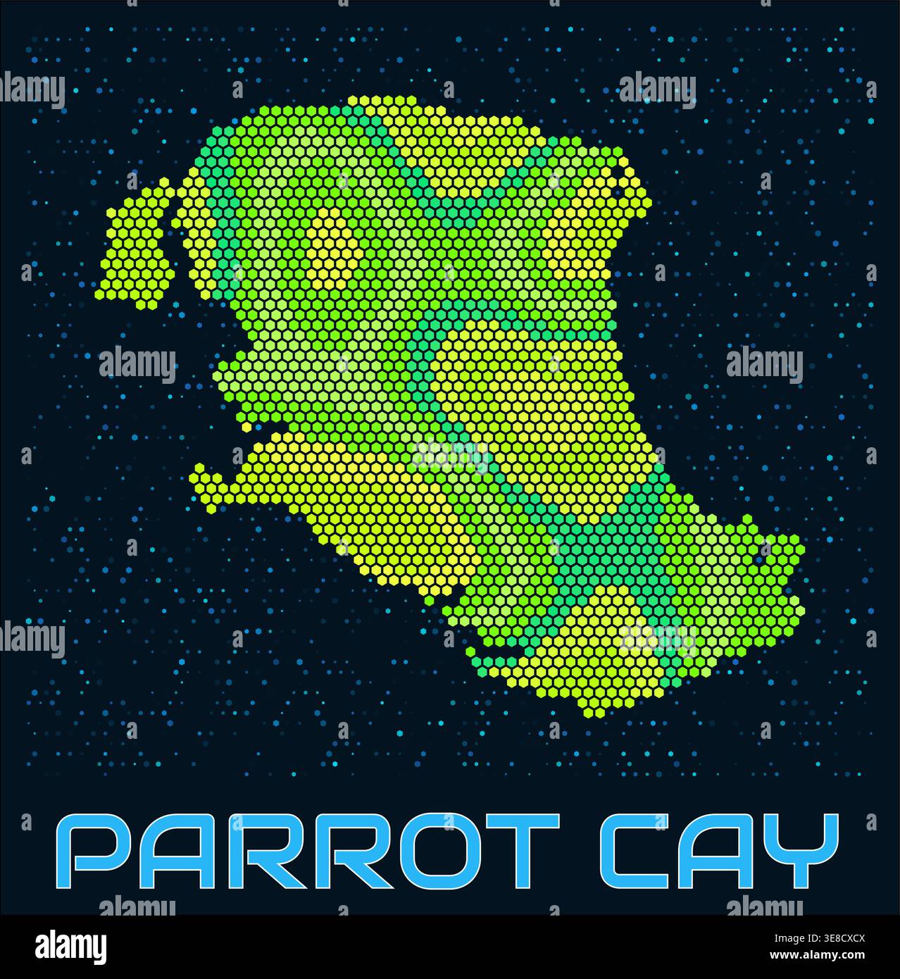 Parot Map Parrot cay turks caicos island hi-res stock photography and images - Alamy