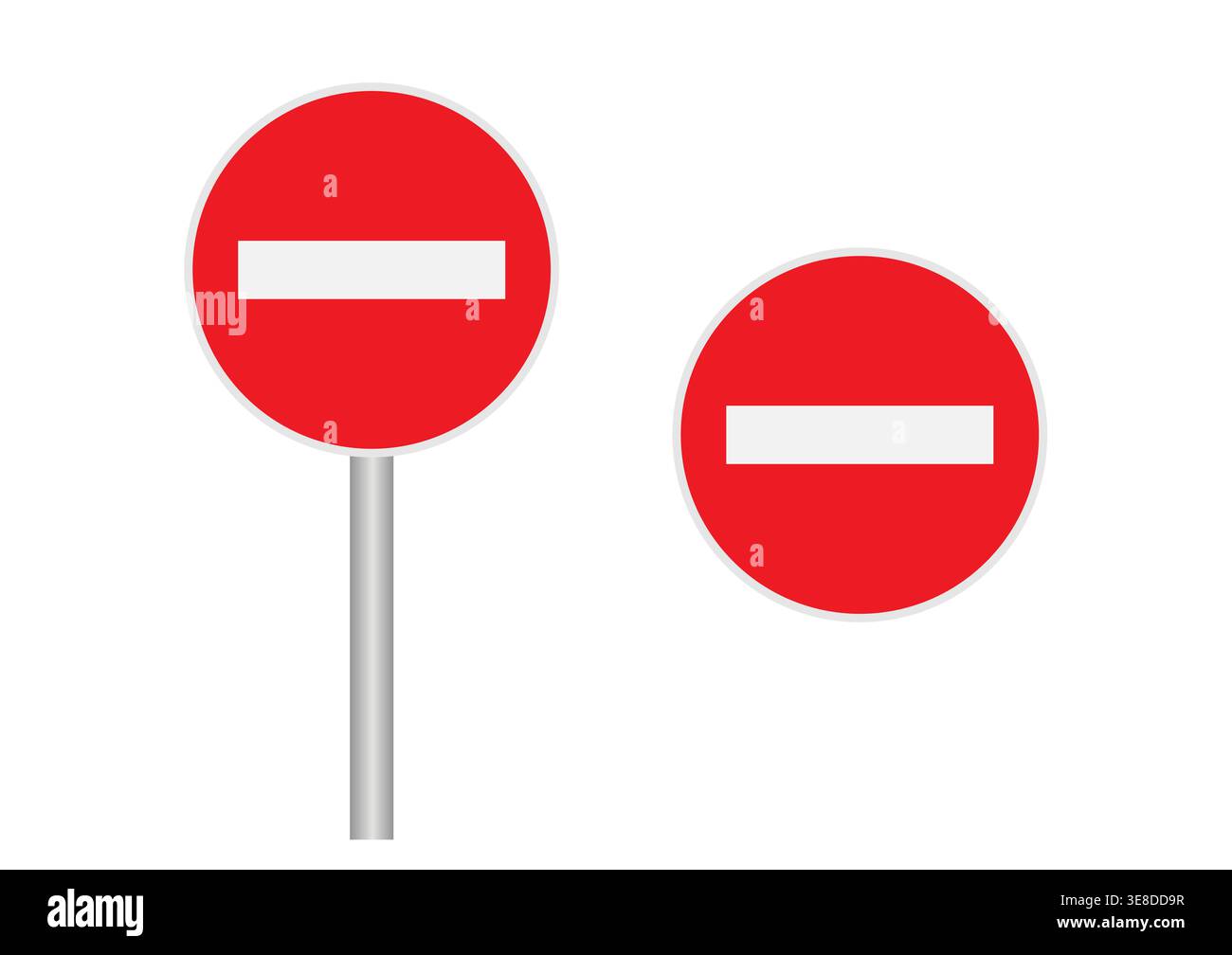 Traffic Sign. No Entry Sign. Vector Illustration. Stock Vector