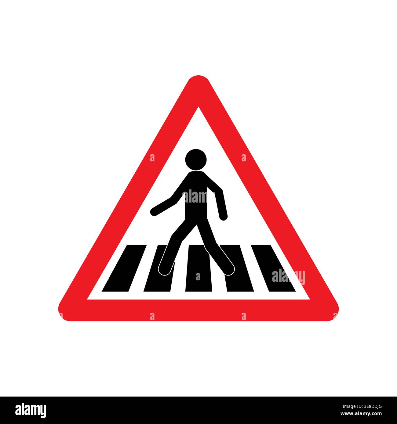 Crosswalk or Pedestrian Crossing Sign. Traffic Sign. Vector ...