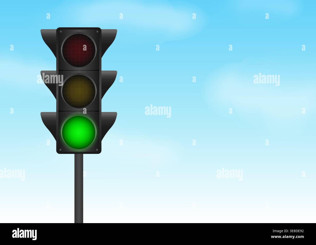 Traffic Light with Green Light. Vector Illustration Stock Vector Image ...