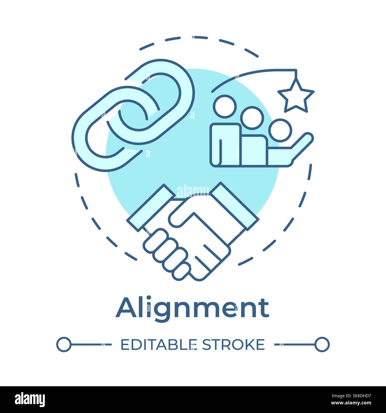 Alignment soft blue concept icon Stock Vector