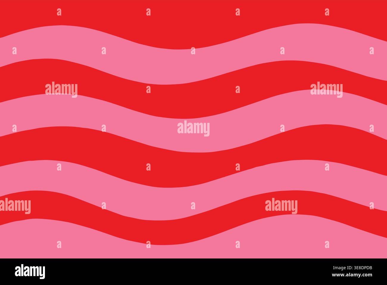 Red flowing wave striped abstract background Stock Vector