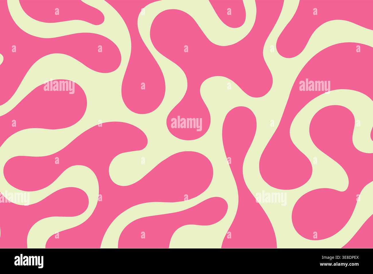 Pink organic amoeba seamless abstract pattern background Stock Vector