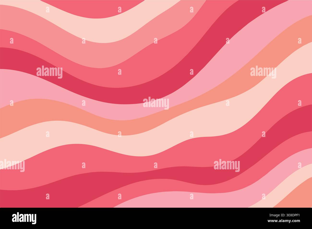 Pink layered flowing ribbon wave abstract background Stock Vector
