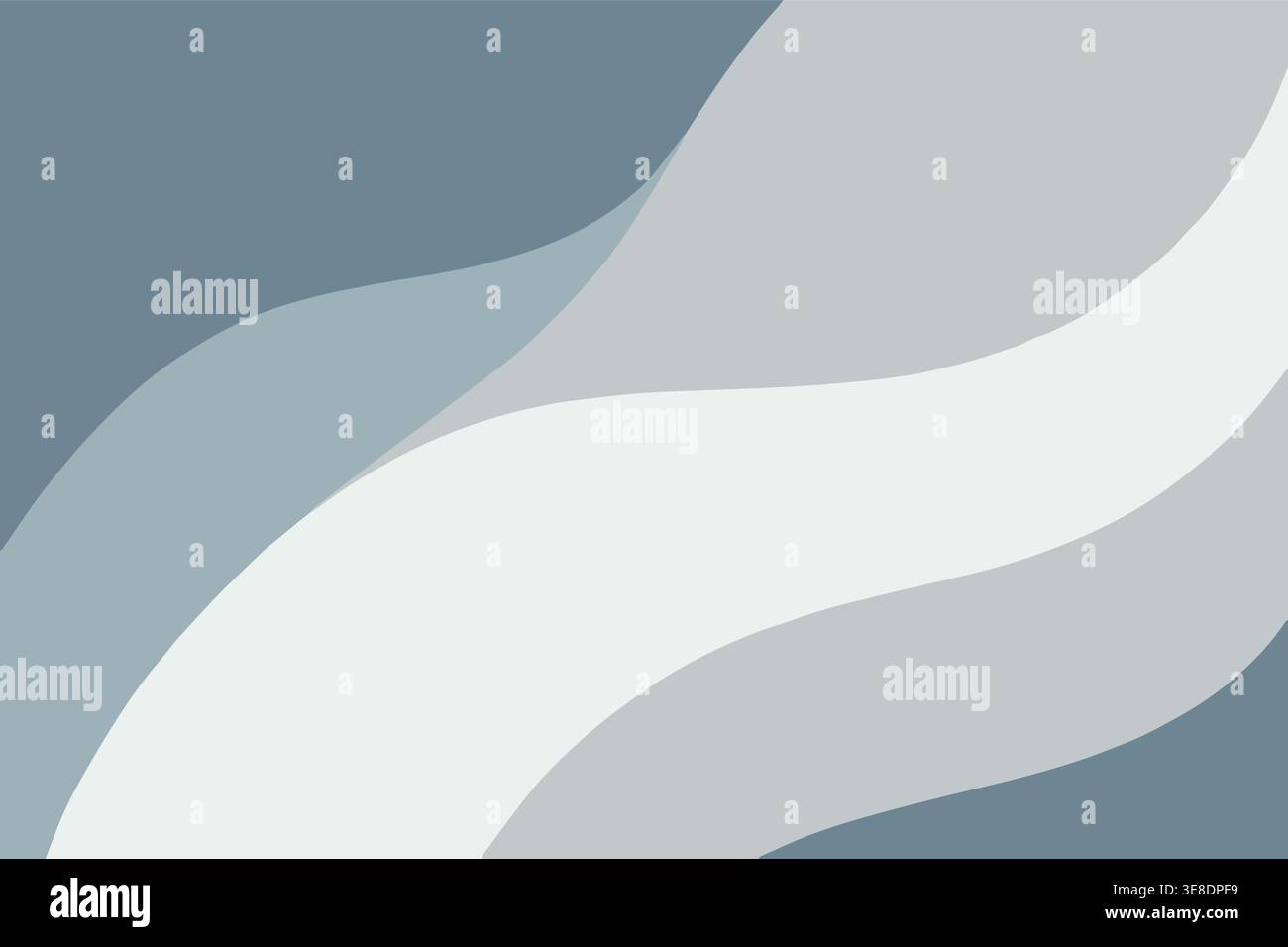 Soft blue layered organic abstract flowing background Stock Vector