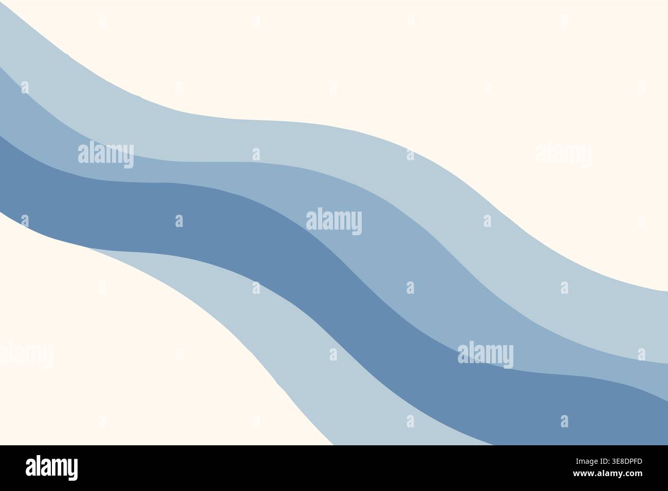 Blue layered flowing wave abstract background Stock Vector