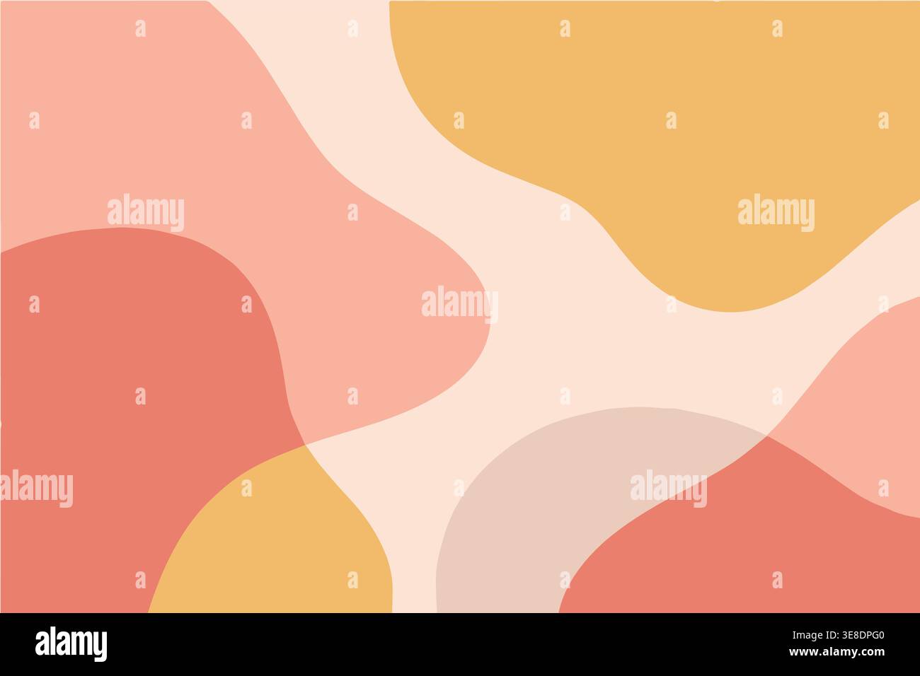 Warm pastel organic abstract landscape seamless pattern Stock Vector