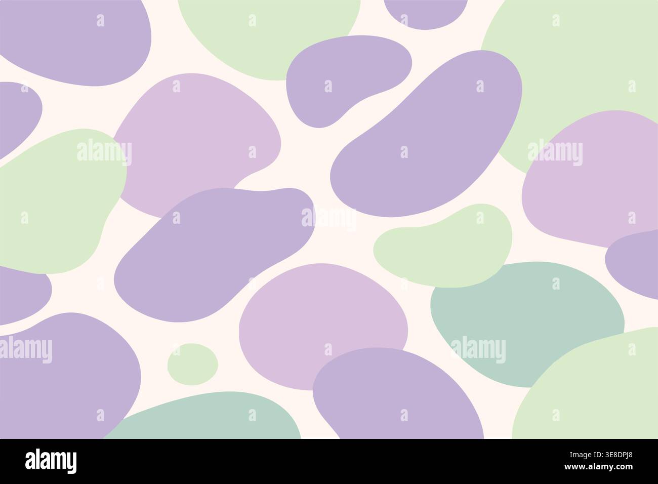 Pastel lavender organic pebble seamless abstract pattern Stock Vector