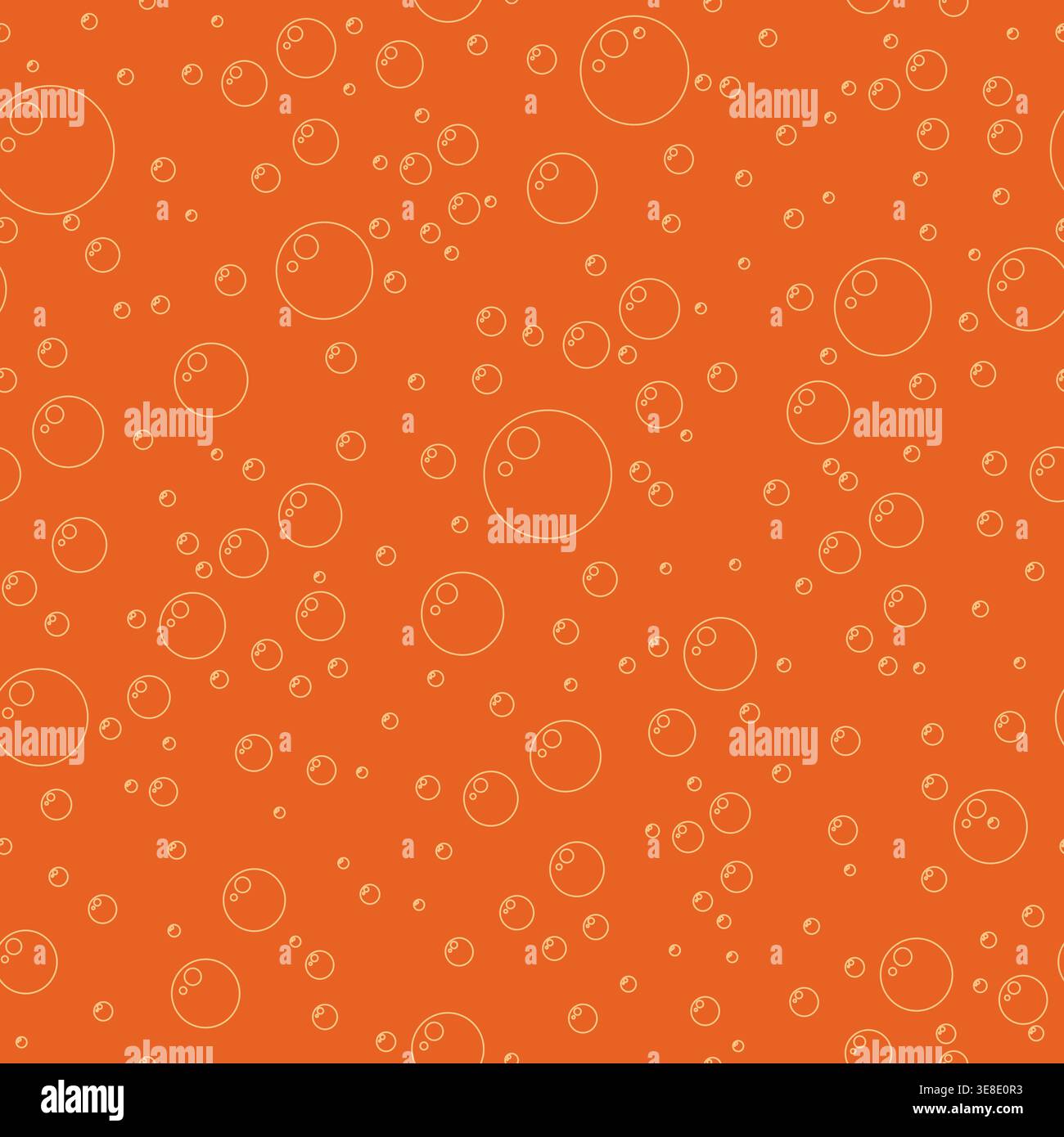 Bubble seamless pattern orange color Stock Vector