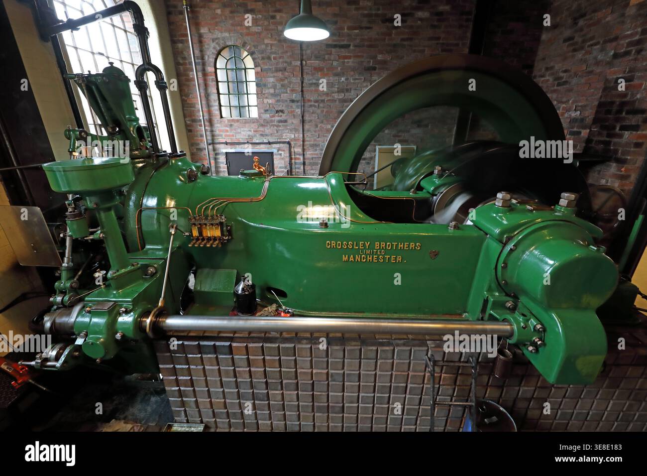 Crossley Brothers Steam Engine in Sheffield. Stock Photo