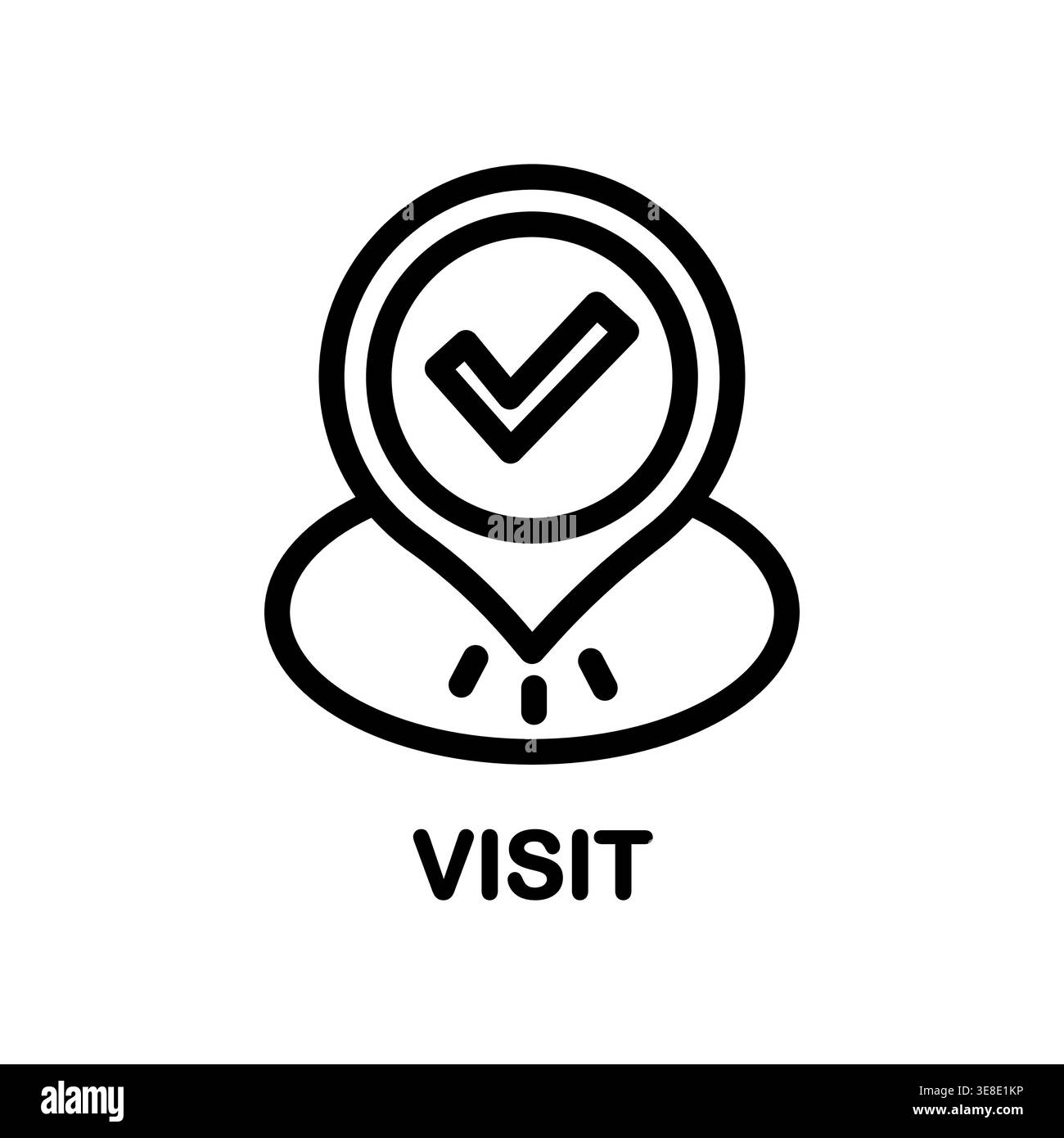 Visit icon. Thin line visit icon from artificial intellegence ...