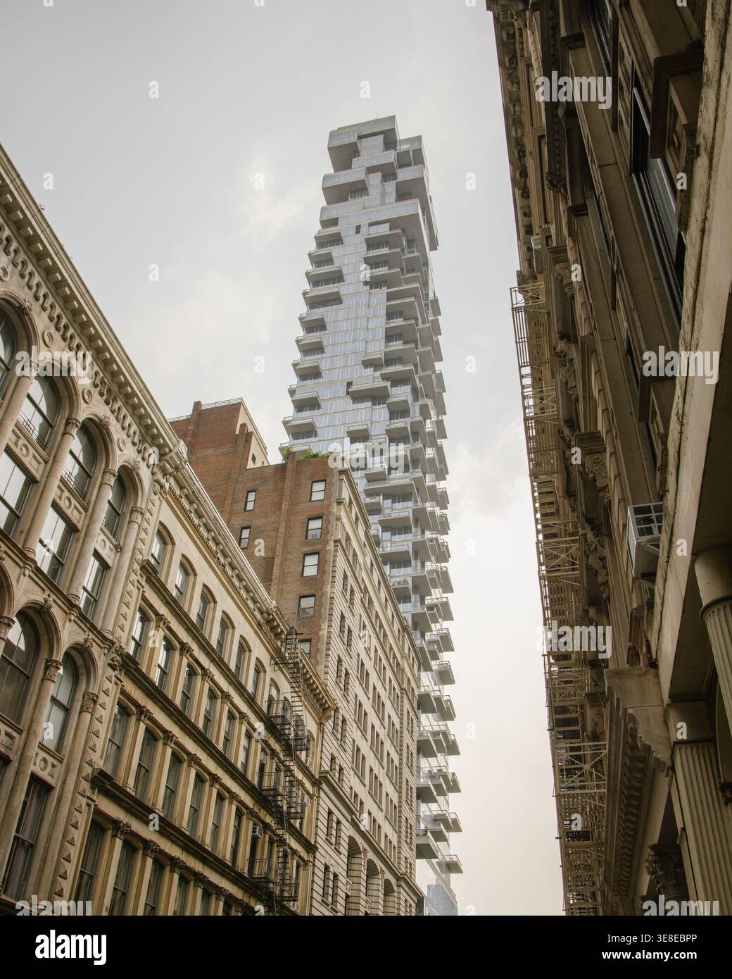 56 Leonard Street, Jenga Tower, Tribeca New York exterior view ...