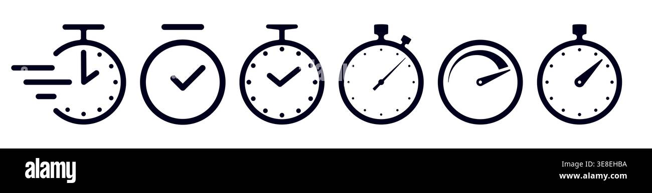 Time. Watch, clock. Quick timer Stock Vector
