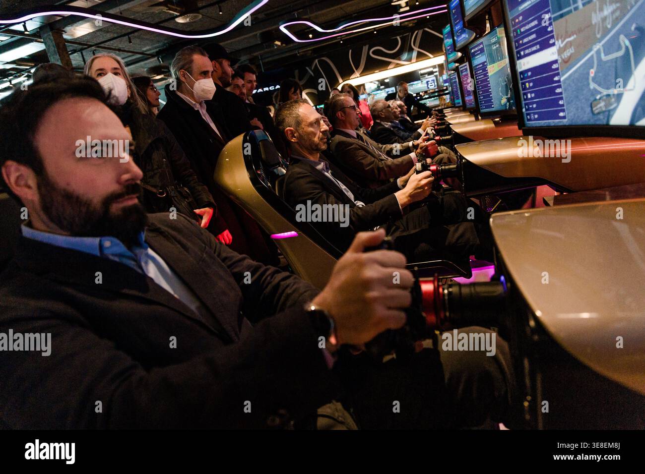 The Councillor for Entrepreneurship of Madrid, Ángel Niño, tests the ...