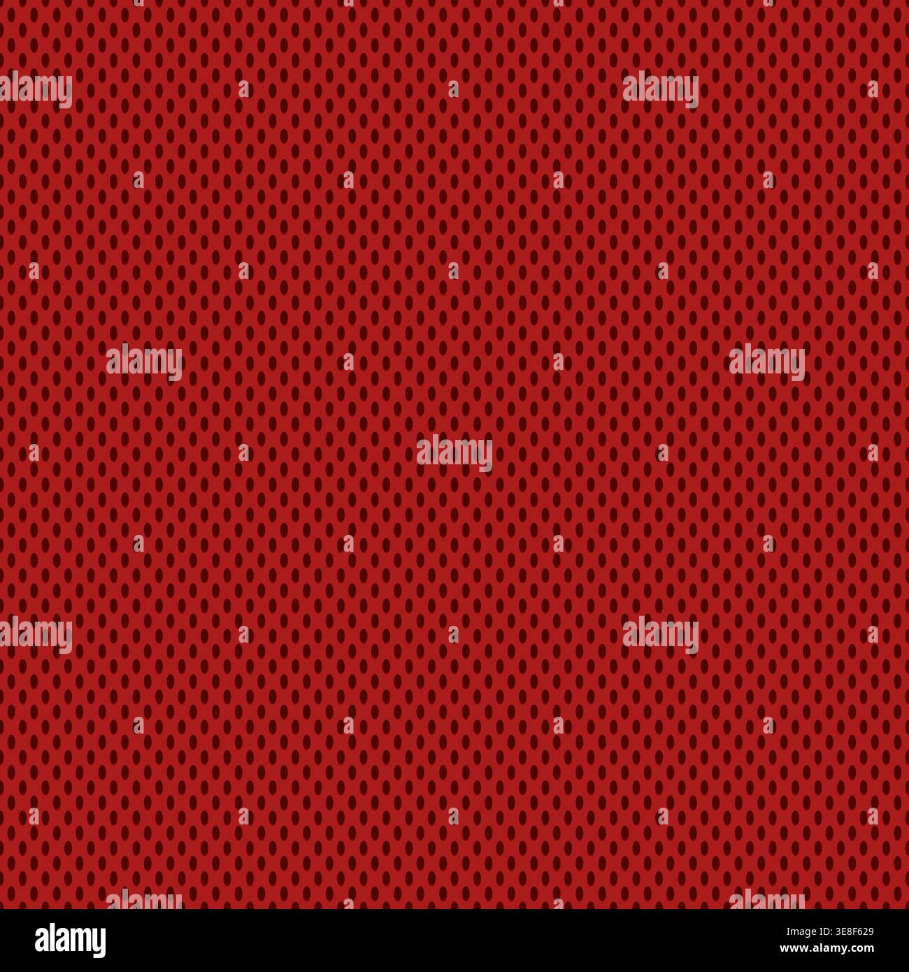 Red mesh fabric texture athletic jerseys vector illustration seamless background. Stock Vector