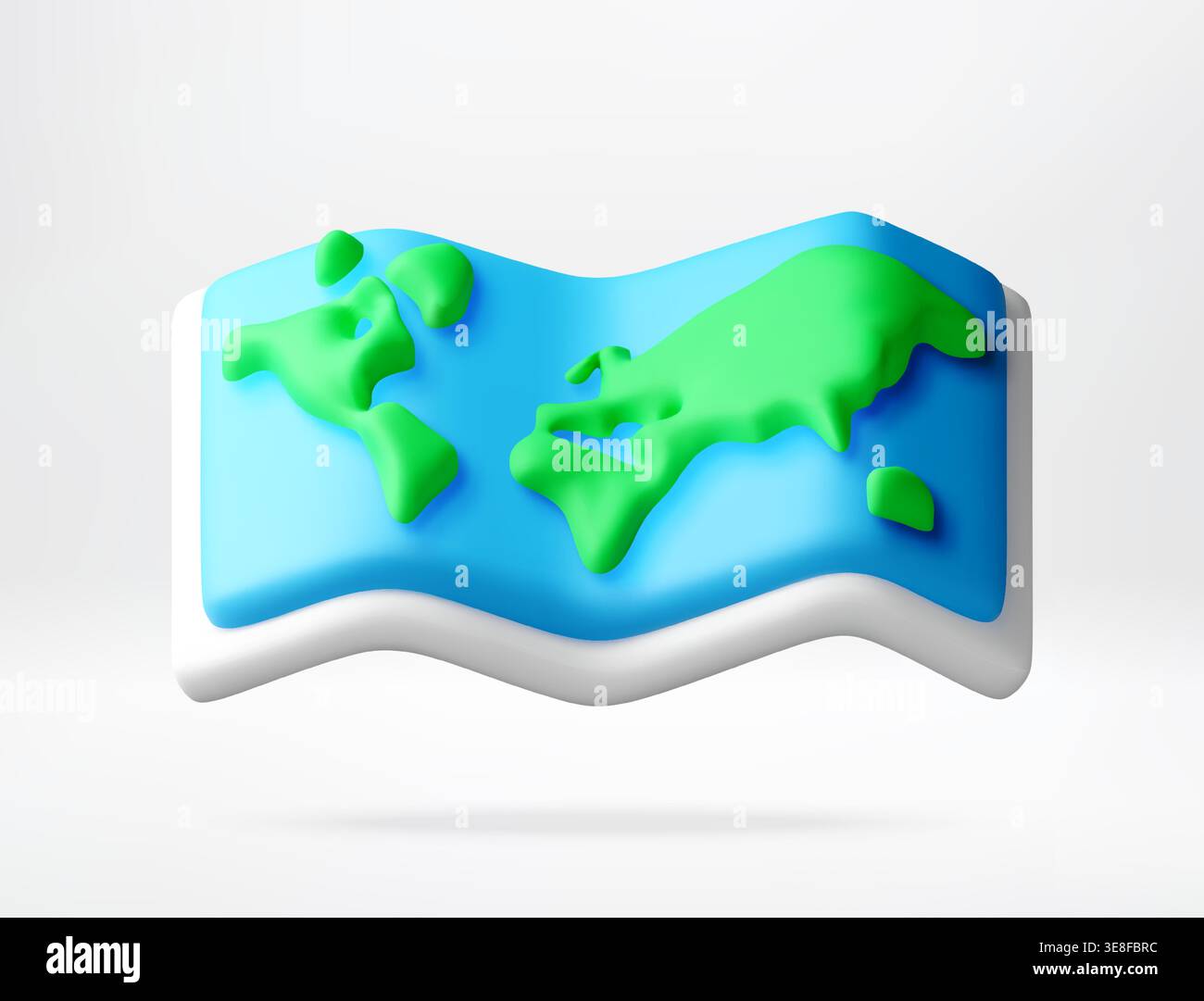 World map as 3d vector illustration. Stock Vector