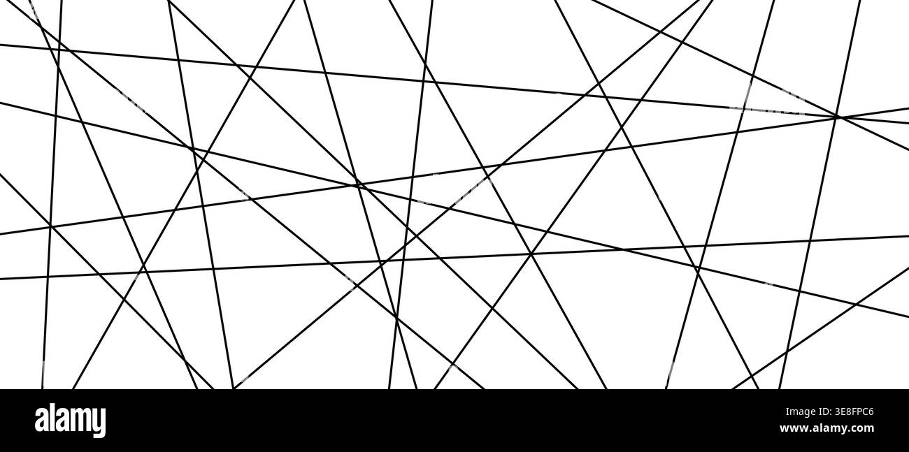 Chaotic straight diagonal strokes create dynamic monochrome vector texture. Stock Vector