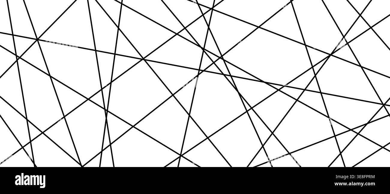 Chaotic straight diagonal strokes create dynamic monochrome vector texture. Stock Vector