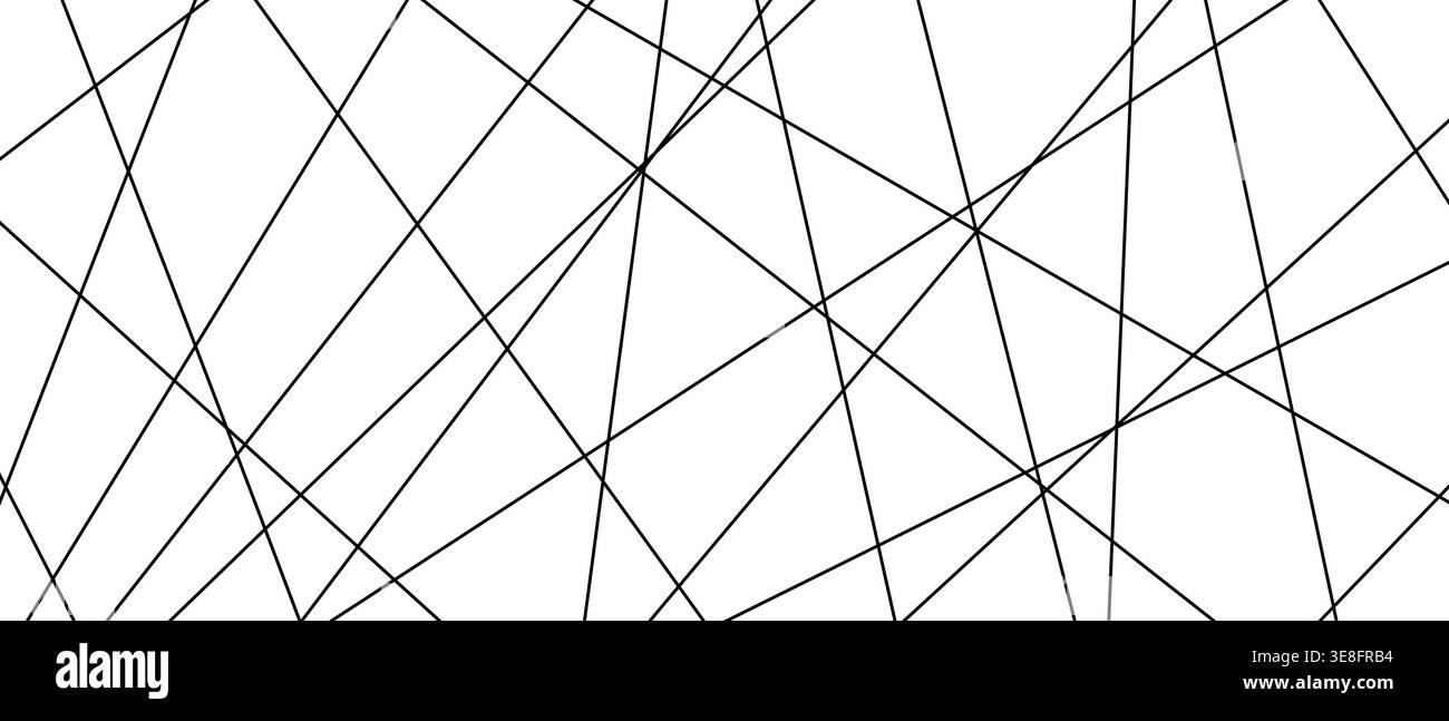Chaotic straight diagonal strokes create dynamic monochrome vector texture. Stock Vector