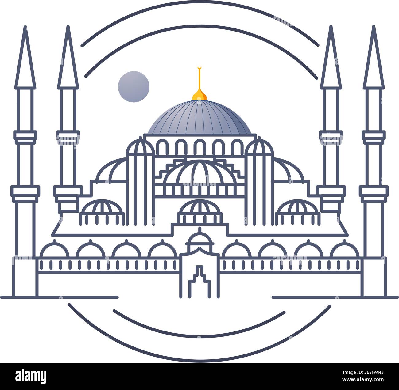 Istanbul sultanahmet blue mosque Stock Vector Images - Alamy